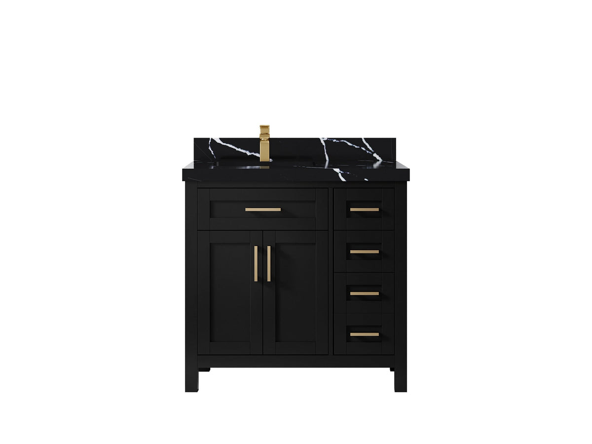 Cambridge 36 in. W x 22 in. D Left Offset Sink Bathroom Vanity - Willow Bath and Vanity