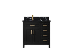 Cambridge 36 in. W x 22 in. D Left Offset Sink Bathroom Vanity - photo 8