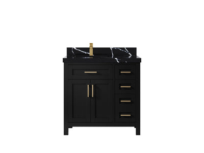 Cambridge 36 in. W x 22 in. D Left Offset Sink Bathroom Vanity - Willow Bath and Vanity
