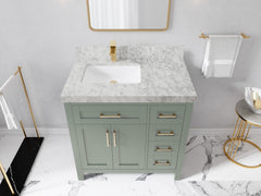 Cambridge 36 in. W x 22 in. D Left Offset Sink Bathroom Vanity - photo 18