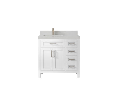 Cambridge 36 in. W x 22 in. D Left Offset Sink Bathroom Vanity - Willow Bath and Vanity
