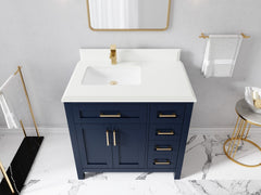 Cambridge 36 in. W x 22 in. D Left Offset Sink Bathroom Vanity - photo 21