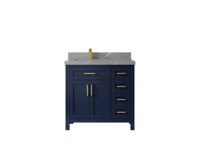 Cambridge 36 in. W x 22 in. D Left Offset Sink Bathroom Vanity - Willow Bath and Vanity