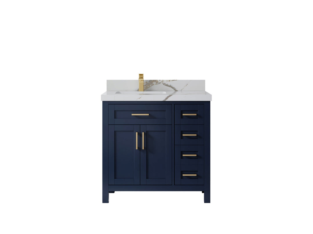 Cambridge 36 in. W x 22 in. D Left Offset Sink Bathroom Vanity - Willow Bath and Vanity