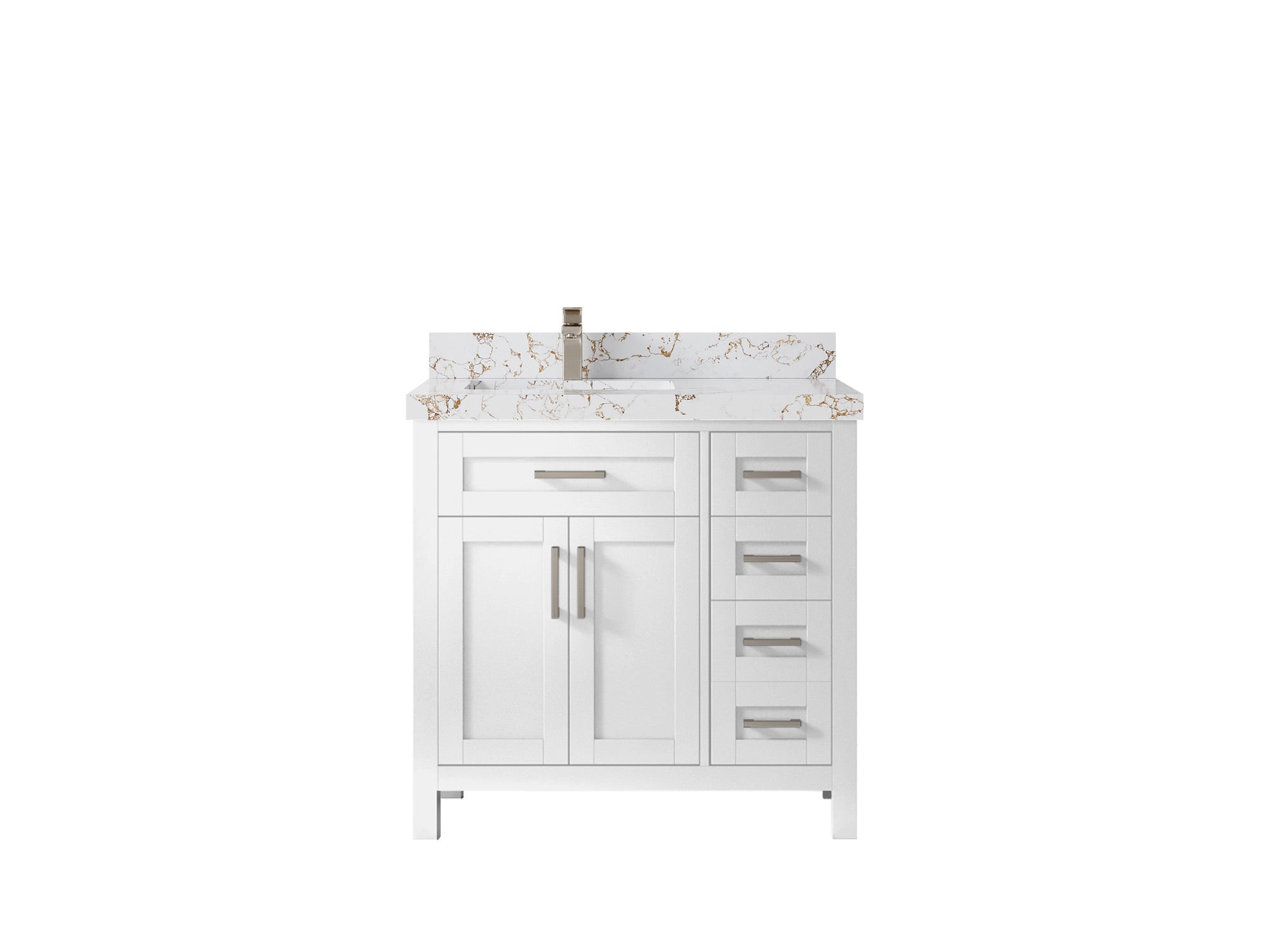 Cambridge 36 in. W x 22 in. D Left Offset Sink Bathroom Vanity - Willow Bath and Vanity