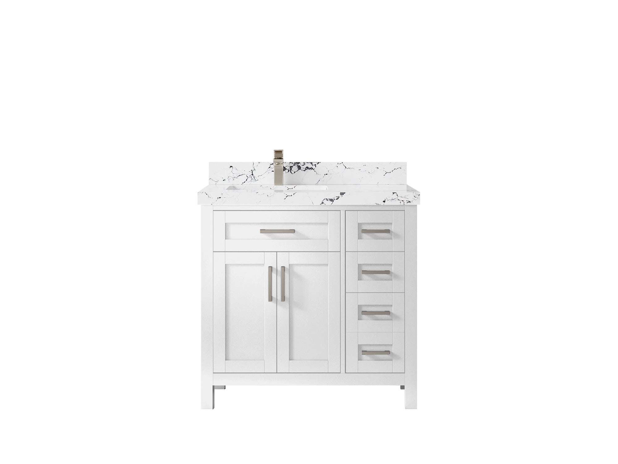 Cambridge 36 in. W x 22 in. D Left Offset Sink Bathroom Vanity - Willow Bath and Vanity