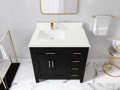 Cambridge 36 in. W x 22 in. D Left Offset Sink Bathroom Vanity - photo 27