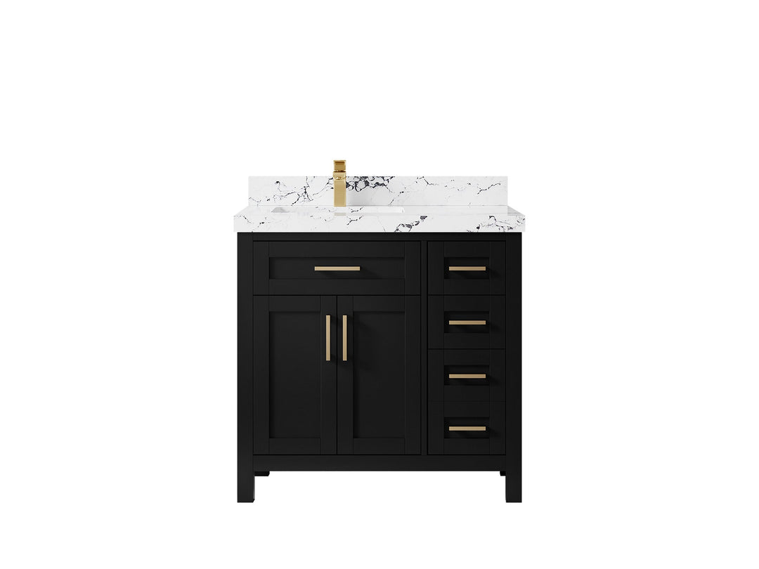 Cambridge 36 in. W x 22 in. D Left Offset Sink Bathroom Vanity - Willow Bath and Vanity