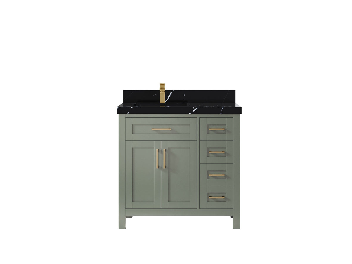 Cambridge 36 in. W x 22 in. D Left Offset Sink Bathroom Vanity - Willow Bath and Vanity