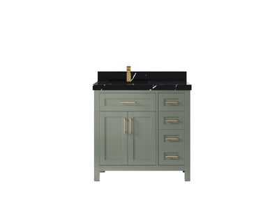 Cambridge 36 in. W x 22 in. D Left Offset Sink Bathroom Vanity - Willow Bath and Vanity