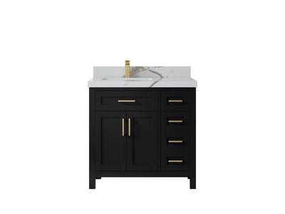 Cambridge 36 in. W x 22 in. D Left Offset Sink Bathroom Vanity - Willow Bath and Vanity