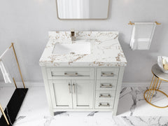 Cambridge 36 in. W x 22 in. D Left Offset Sink Bathroom Vanity - photo 39