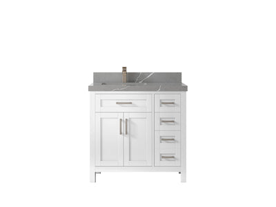 Cambridge 36 in. W x 22 in. D Left Offset Sink Bathroom Vanity - Willow Bath and Vanity