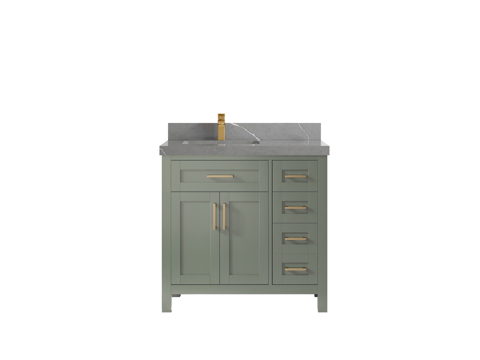 Cambridge 36 in. W x 22 in. D Left Offset Sink Bathroom Vanity - Willow Bath and Vanity
