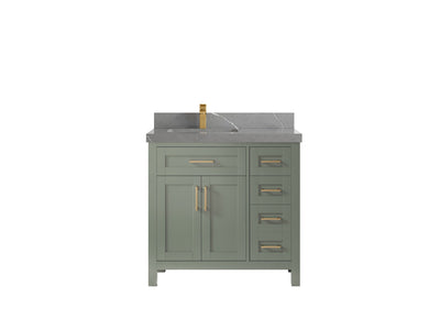 Cambridge 36 in. W x 22 in. D Left Offset Sink Bathroom Vanity - Willow Bath and Vanity