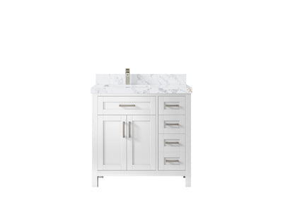 Cambridge 36 in. W x 22 in. D Left Offset Sink Bathroom Vanity - Willow Bath and Vanity