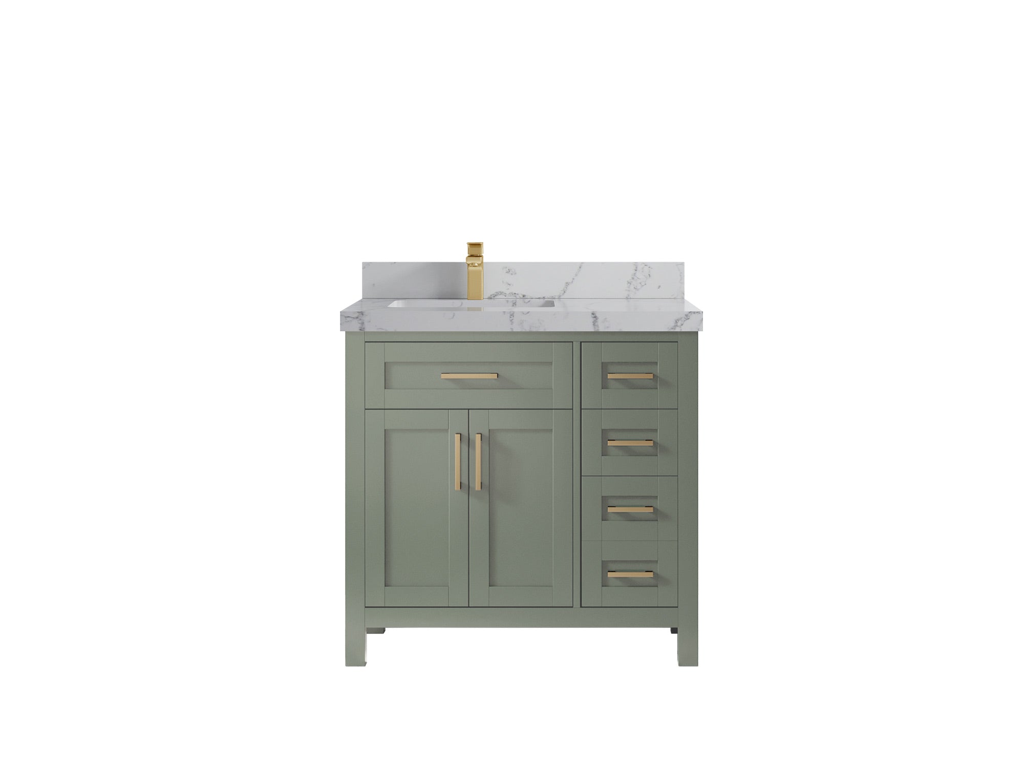 Cambridge 36 in. W x 22 in. D Left Offset Sink Bathroom Vanity - Willow Bath and Vanity