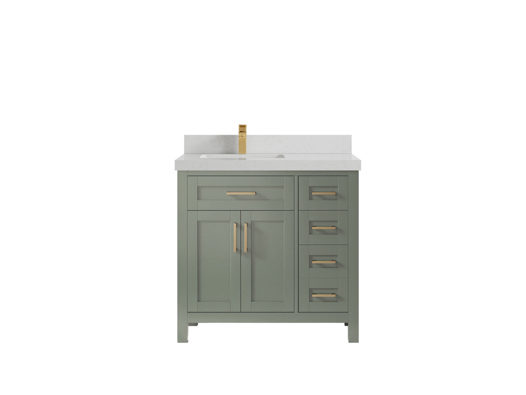Cambridge 36 in. W x 22 in. D Left Offset Sink Bathroom Vanity - Willow Bath and Vanity