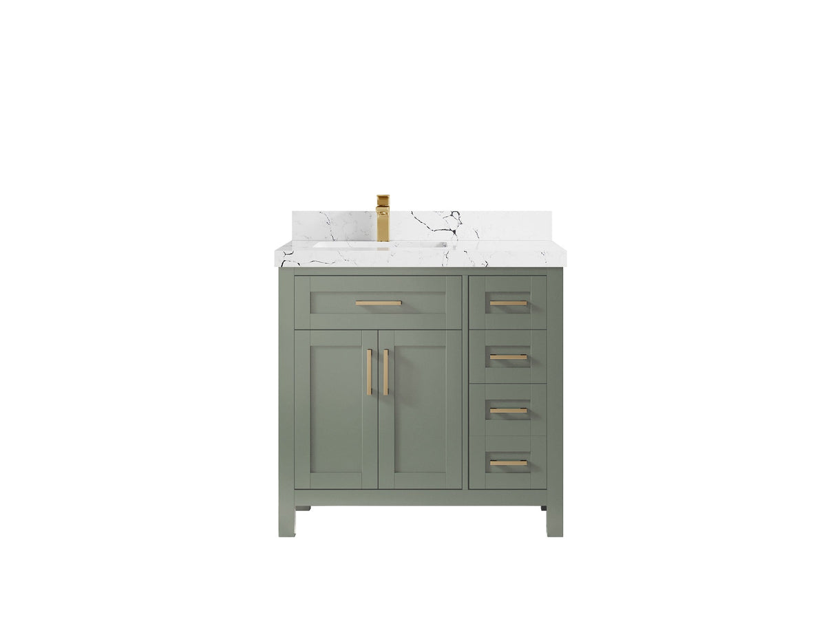 Cambridge 36 in. W x 22 in. D Left Offset Sink Bathroom Vanity - Willow Bath and Vanity