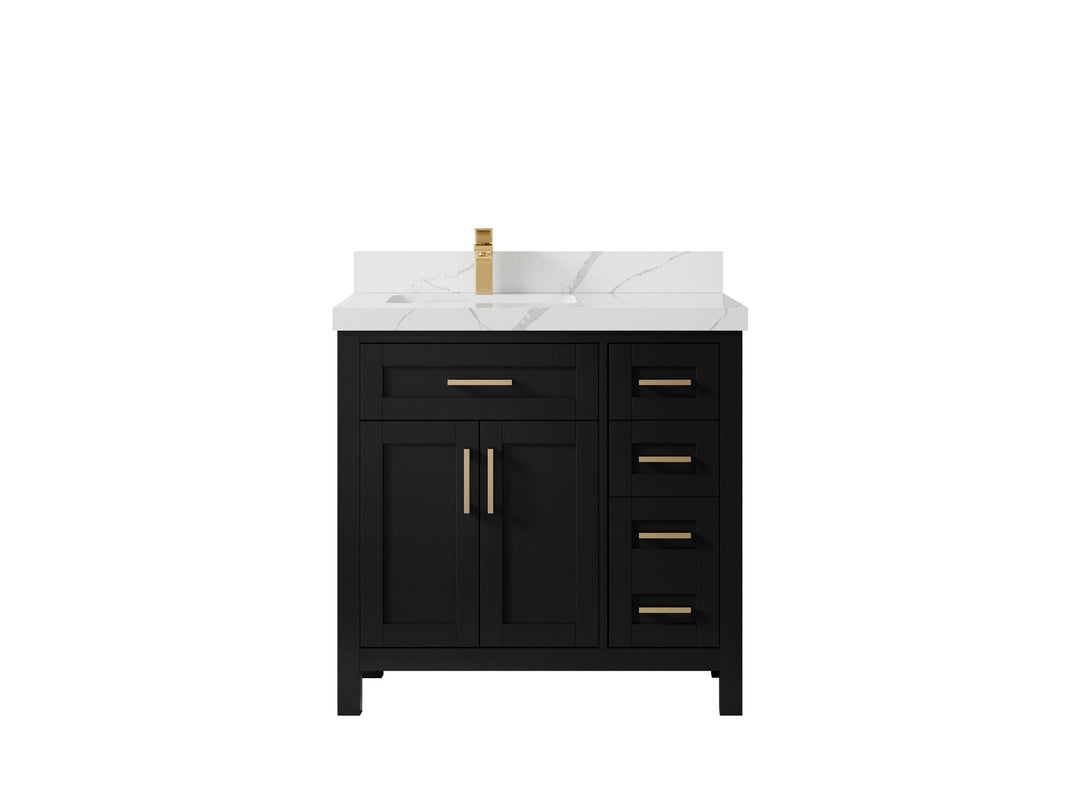 Cambridge 36 in. W x 22 in. D Left Offset Sink Bathroom Vanity - Willow Bath and Vanity