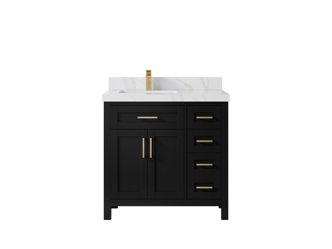 Cambridge 36 in. W x 22 in. D Left Offset Sink Bathroom Vanity - Willow Bath and Vanity