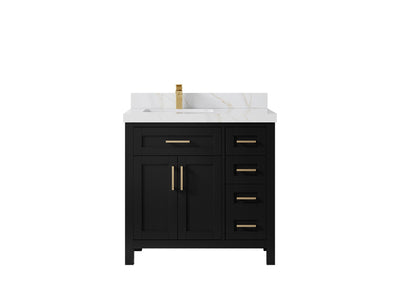 Cambridge 36 in. W x 22 in. D Left Offset Sink Bathroom Vanity - Willow Bath and Vanity