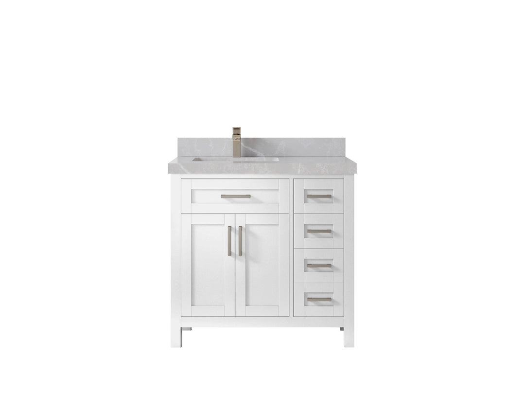 Cambridge 36 in. W x 22 in. D Left Offset Sink Bathroom Vanity - Willow Bath and Vanity