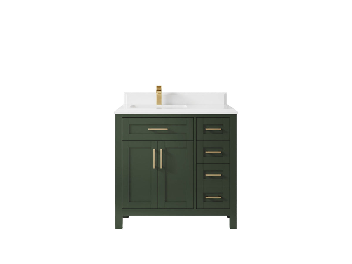 Cambridge 36 in. W x 22 in. D Left Offset Sink Bathroom Vanity - Willow Bath and Vanity