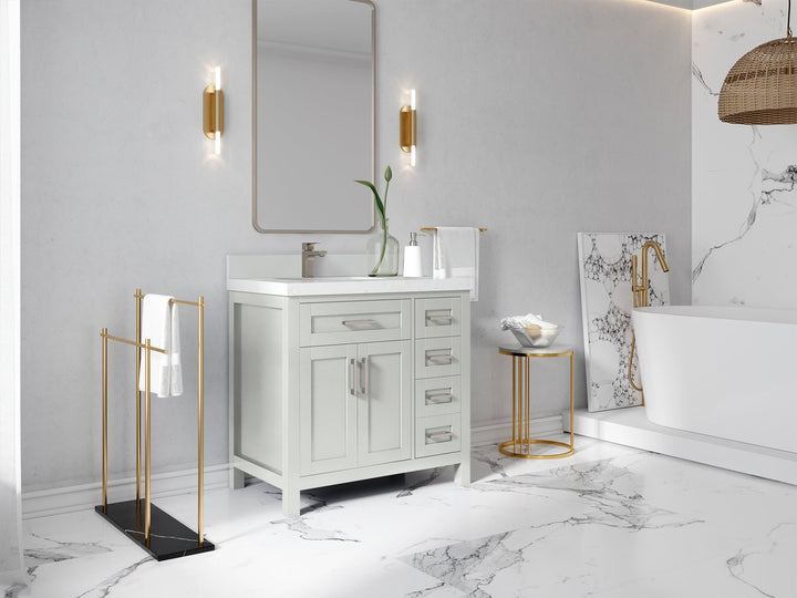 Cambridge 36 in. W x 22 in. D Left Offset Sink Bathroom Vanity - photo 2