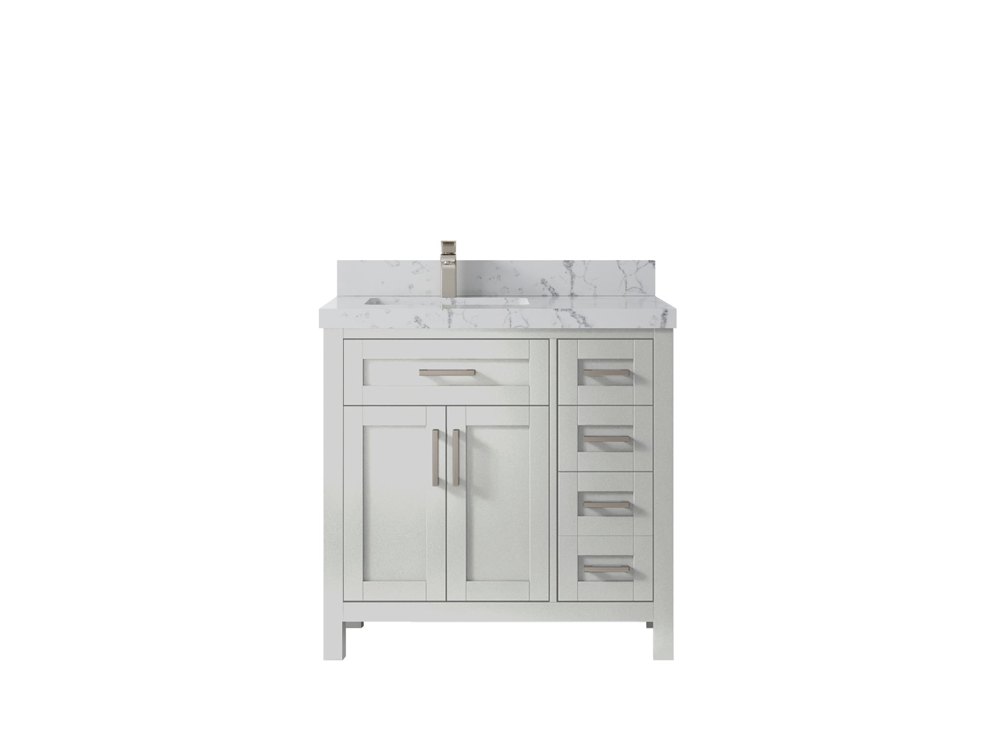 Cambridge 36 in. W x 22 in. D Left Offset Sink Bathroom Vanity - Willow Bath and Vanity