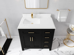 Cambridge 36 in. W x 22 in. D Left Offset Sink Bathroom Vanity - photo 25