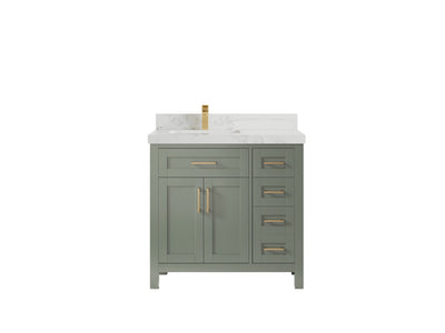 Cambridge 36 in. W x 22 in. D Left Offset Sink Bathroom Vanity - Willow Bath and Vanity
