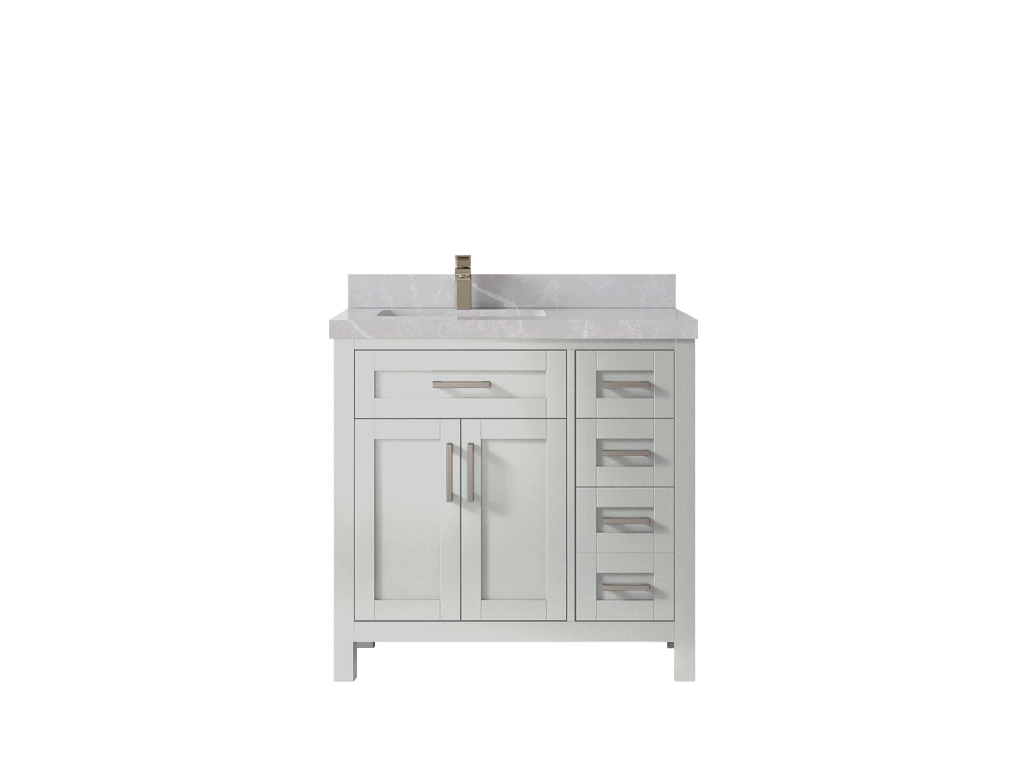 Cambridge 36 in. W x 22 in. D Left Offset Sink Bathroom Vanity - Willow Bath and Vanity