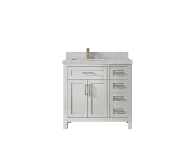 Cambridge 36 in. W x 22 in. D Left Offset Sink Bathroom Vanity - Willow Bath and Vanity
