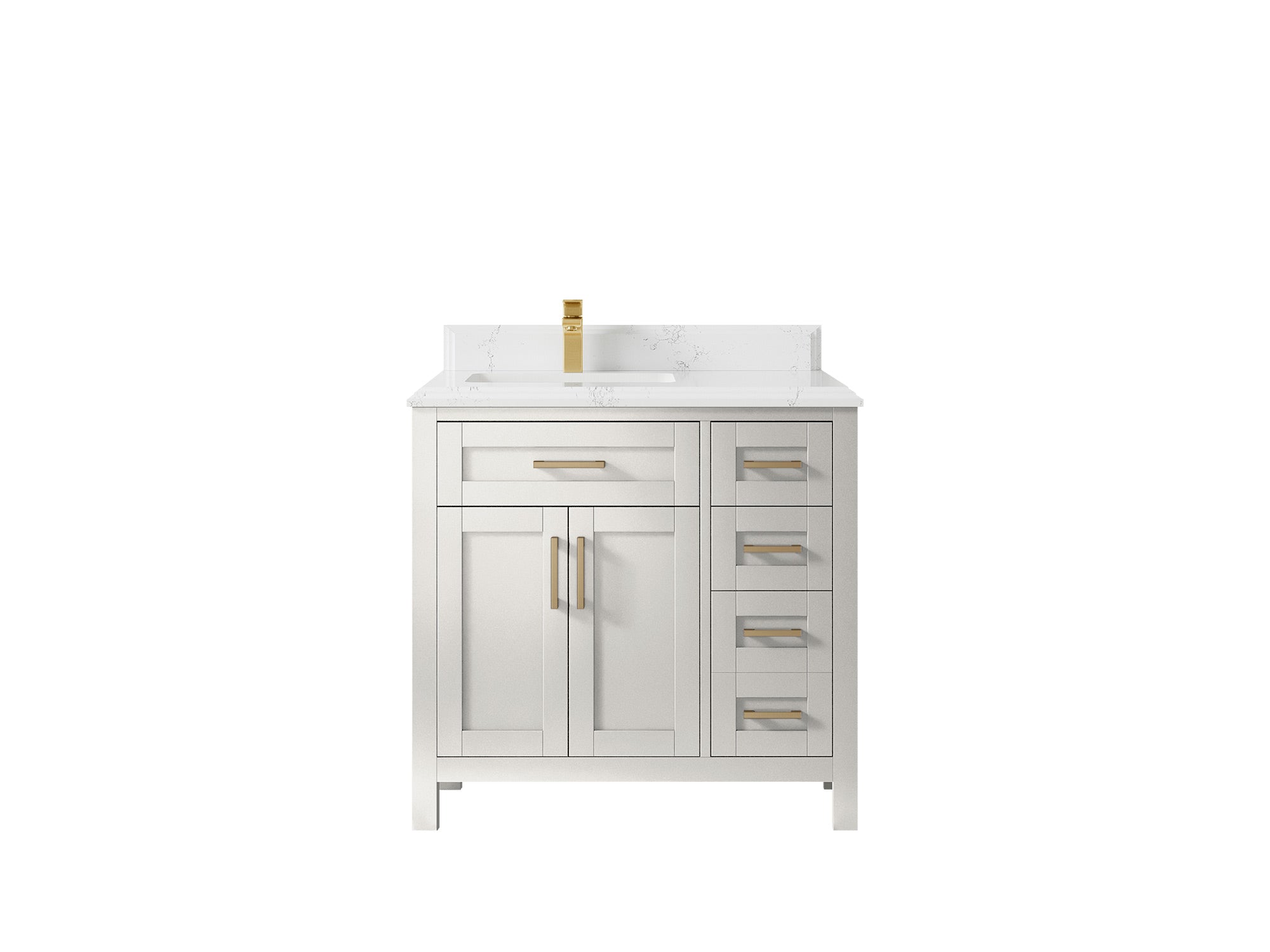 Cambridge 36 in. W x 22 in. D Left Offset Sink Bathroom Vanity - Willow Bath and Vanity