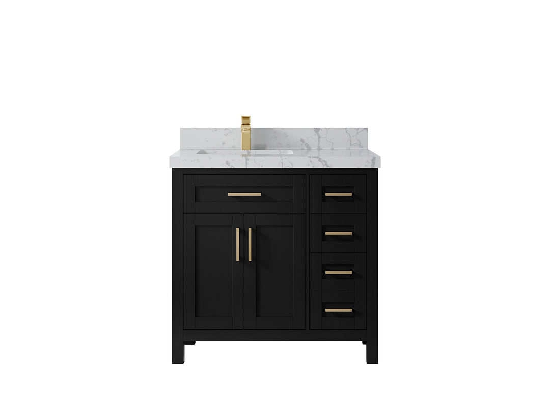 Cambridge 36 in. W x 22 in. D Left Offset Sink Bathroom Vanity - Willow Bath and Vanity