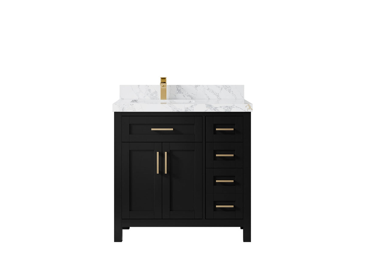 Cambridge 36 in. W x 22 in. D Left Offset Sink Bathroom Vanity - Willow Bath and Vanity