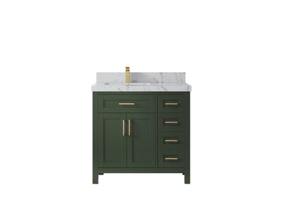 Cambridge 36 in. W x 22 in. D Left Offset Sink Bathroom Vanity - Willow Bath and Vanity