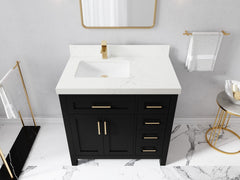 Cambridge 36 in. W x 22 in. D Left Offset Sink Bathroom Vanity - photo 29
