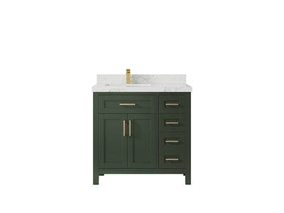 Cambridge 36 in. W x 22 in. D Left Offset Sink Bathroom Vanity - Willow Bath and Vanity
