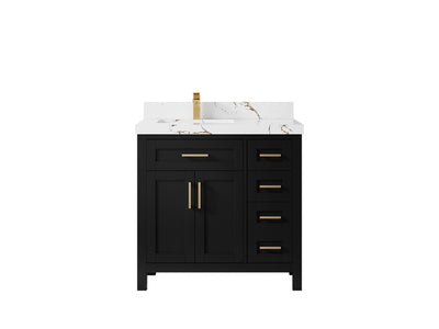 Cambridge 36 in. W x 22 in. D Left Offset Sink Bathroom Vanity - Willow Bath and Vanity