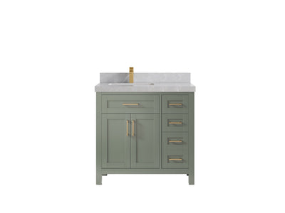 Cambridge 36 in. W x 22 in. D Left Offset Sink Bathroom Vanity - Willow Bath and Vanity