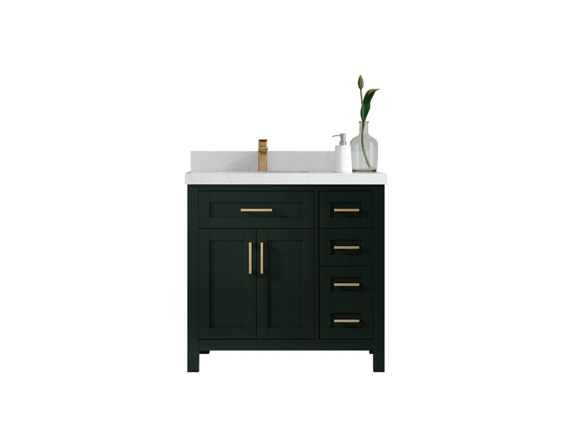 Cambridge 36 in. W x 22 in. D Left Offset Sink Bathroom Vanity - Willow Bath and Vanity