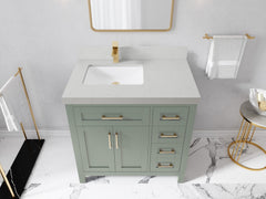 Cambridge 36 in. W x 22 in. D Left Offset Sink Bathroom Vanity - photo 20