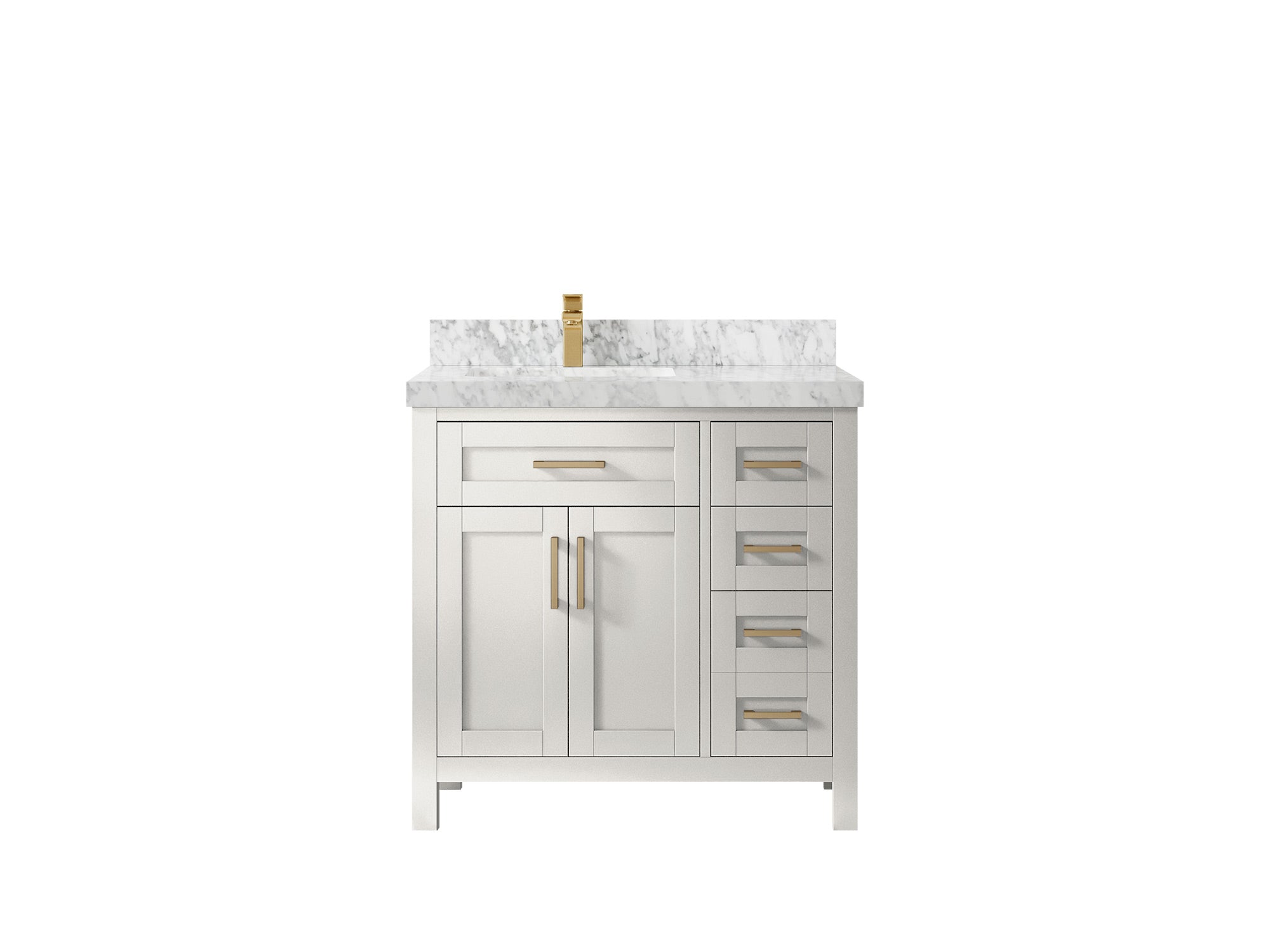 Cambridge 36 in. W x 22 in. D Left Offset Sink Bathroom Vanity - Willow Bath and Vanity