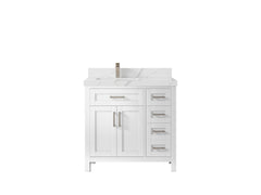 Cambridge 36 in. W x 22 in. D Left Offset Sink Bathroom Vanity - photo 11