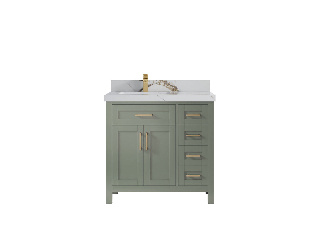 Cambridge 36 in. W x 22 in. D Left Offset Sink Bathroom Vanity - Willow Bath and Vanity