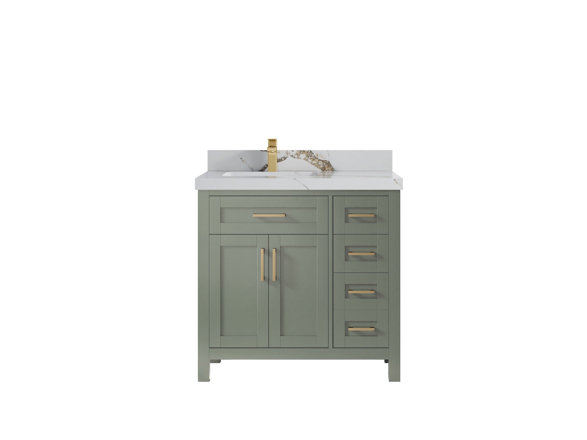 Cambridge 36 in. W x 22 in. D Left Offset Sink Bathroom Vanity - Willow Bath and Vanity