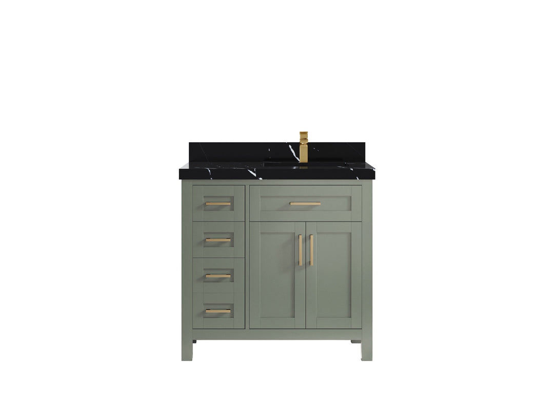 Cambridge 36 in. W x 22 in. D Right Offset Sink Bathroom Vanity - Willow Bath and Vanity