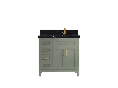 Cambridge 36 in. W x 22 in. D Right Offset Sink Bathroom Vanity - Willow Bath and Vanity